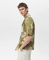 Mango Men's Floral Print Shirt