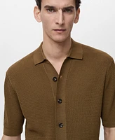 Mango Men's Structured Knitted Shirt