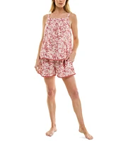 Roudelain Women's Flared Tank Top & Short Pajama Set