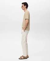 Mango Men's Pinstripe Linen Pants