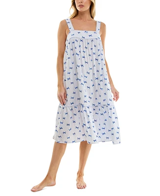 Roudelain Women's Printed Tiered Cami Sleep Dress