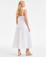 On 34th Women's Cotton Voile Crochet-Bodice Dress, Exclusively at Macy's