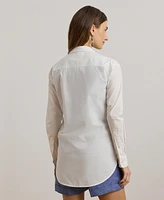 Lauren Ralph Lauren Women's Geo-Embroidered Cotton Broadcloth Shirt