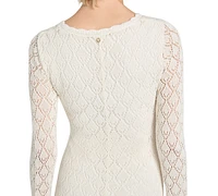 Guess Women's Long-Sleeve Alba Pointelle Maxi Dress