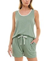 Roudelain Women's Gauze Tank Top & Short Pajama Set