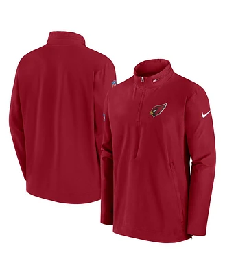 Nike Men's Cardinal Arizona Cardinals Sideline Coach Half-Zip Jacket