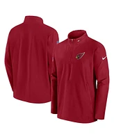 Nike Men's Cardinal Arizona Cardinals Sideline Coach Half-Zip Jacket