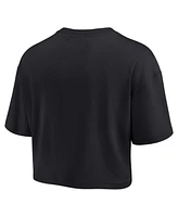 Fanatics Women's Black Chicago Bulls Elements Super Soft Boxy Cropped T-Shirt