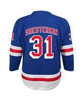 Outerstuff Big Boys and Girls Igor Shesterkin Blue New York Rangers Home Replica Player Jersey