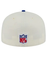 New Era Men's White/Royal Buffalo Bills Throwback Main 59FIFTY Fitted Hat