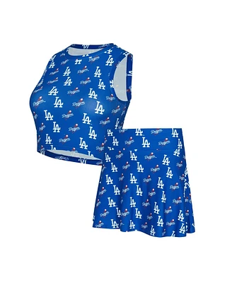Concepts Sport Women's 2-Piece Royal Los Angeles Dodgers Knit Tank Top and Skort Set