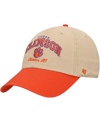 '47 Brand Men's Khaki Clemson Tigers Local Clean Up Adjustable Hat