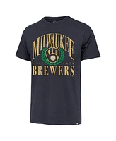 '47 Brand Men's Navy Milwaukee Brewers Pitchout Franklin T-Shirt