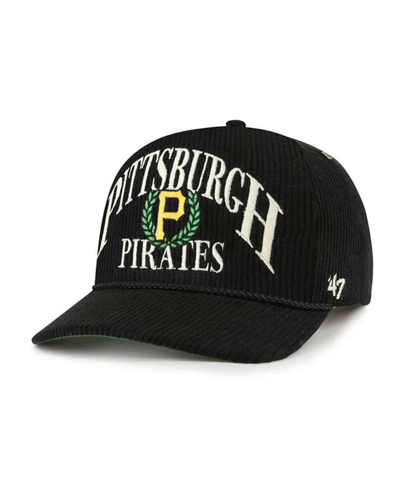 '47 Brand Men's Black Pittsburgh Pirates Pitchout Rope Hitch Adjustable Hat
