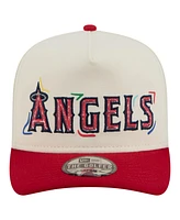 New Era Men's White Los Angeles Angels Team Scribble Golfer Adjustable Hat