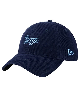 New Era Women's Navy Tampa Bay Rays Corduroy 9TWENTY Adjustable Hat