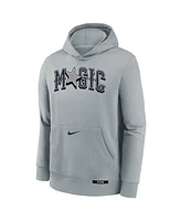 Nike Big Boys and Girls Silver Orlando Magic 2024/25 City Edition Club Fleece Pullover Hoodie