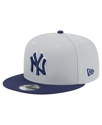 New Era Men's Gray/Navy New York Yankees 2-Tone Color Pack 9FIFTY Snapback Hat