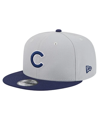 New Era Men's Gray/Navy Chicago Cubs 2-Tone Color Pack 9FIFTY Snapback Hat