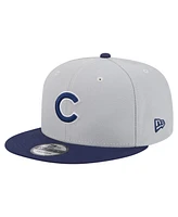 New Era Men's Gray/Navy Chicago Cubs 2-Tone Color Pack 9FIFTY Snapback Hat