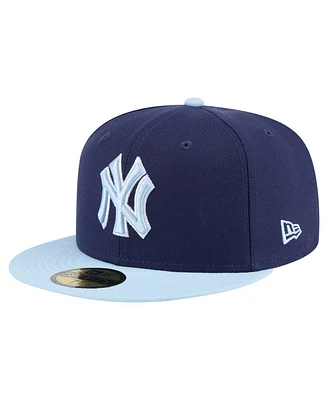 New Era Men's Navy/Light Blue York Yankees Color Pack 2-Tone 59FIFTY Fitted Hat