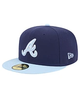 New Era Men's Navy/Light Blue Atlanta Braves Color Pack 2-Tone 59FIFTY Fitted Hat