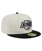 New Era Men's White Los Angeles Kings Chrome Two-Toned 59FIFTY Fitted Hat