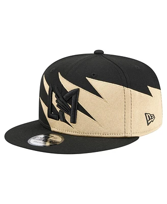 New Era Men's Black/Tan Lafc Jagged 9FIFTY Snapback Hat