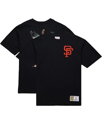 Mitchell & Ness Men's Willie Mays Black San Francisco Giants Legends Collection Vintage Logo T-Shirt