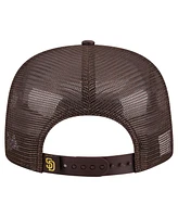 New Era Men's Brown San Diego Padres Retro Satin Script Golfer Adjustable Hat