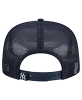 New Era Men's Navy New York Yankees Retro Satin Script Golfer Adjustable Hat