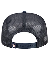 New Era Men's Navy Houston Astros Retro Satin Script Golfer Adjustable Hat