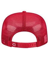 New Era Men's Red Cincinnati Reds Retro Satin Script Golfer Adjustable Hat