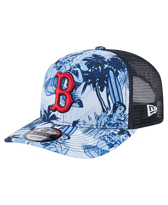 New Era Men's Navy Boston Red Sox Hula Trucker 9SEVENTY Adjustable Hat