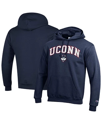 Champion Men's Navy UConn Huskies Arched Logo Fleece Pullover Hoodie