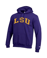 Champion Men's Purple Lsu Tigers Basic Arch Fleece Pullover Hoodie