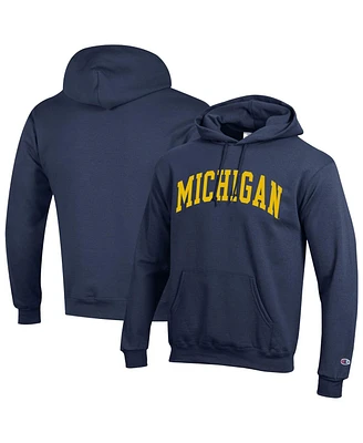 Champion Men's Navy Michigan Wolverines Basic Arch Fleece Pullover Hoodie