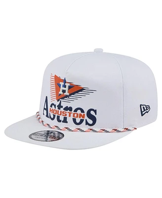 New Era Men's White Houston Astros Collide Golfer Snapback Hat