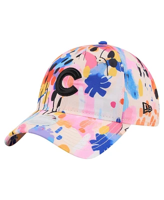 New Era Women's White Chicago Cubs Watercolor 9TWENTY Adjustable Hat
