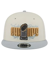 New Era Men's White Los Angeles Dodgers 2024 World Series Champions Parade Takedown 9FIFTY Snapback Hat
