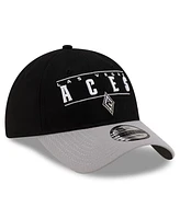 New Era Men's and Women's Black/Silver Las Vegas Aces 2025 Wnba Draft 9TWENTY Adjustable Hat