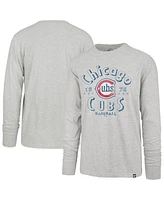 '47 Brand Men's Gray Chicago Cubs Circle Change Franklin Long Sleeve T-Shirt