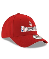 New Era Men's Red Houston Rockets 2025 Nba Playoffs 9FORTY Adjustable Hat