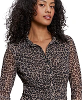 Sanctuary Women's Dream Girl Mesh Button-Up Shirt