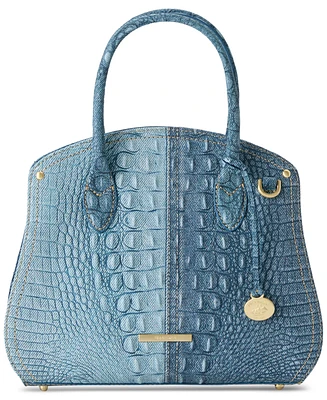 Brahmin Rosetta Denim Secour Medium Leather Satchel