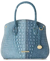 Brahmin Rosetta Denim Secour Medium Leather Satchel