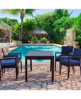 Aoodor Outdoor Chair Cushion W20''xD19''Soft and Fade-resistant Polyester, Invisible Zipper for Easy Cleaning, Two Sets of Ties High Adaptability