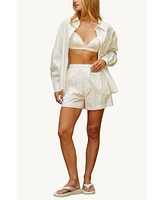 Crescent Women's Jaz Button up & Boxer Shorts Three Piece Set