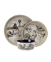 Pfaltzgraff Farmyard Rooster 12-Pc. Dinnerware Set, Service for 4