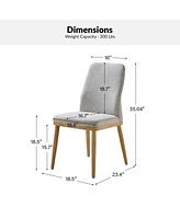 Luis Easy to Assemble and Ergonomic Dining Chair ,Set of 2